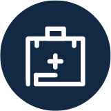 First Aid Kit Icon in Navy