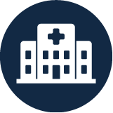 Hospital Icon in Navy