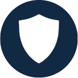 Shield Icon Navy Blue