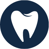 Tooth Icon in Navy